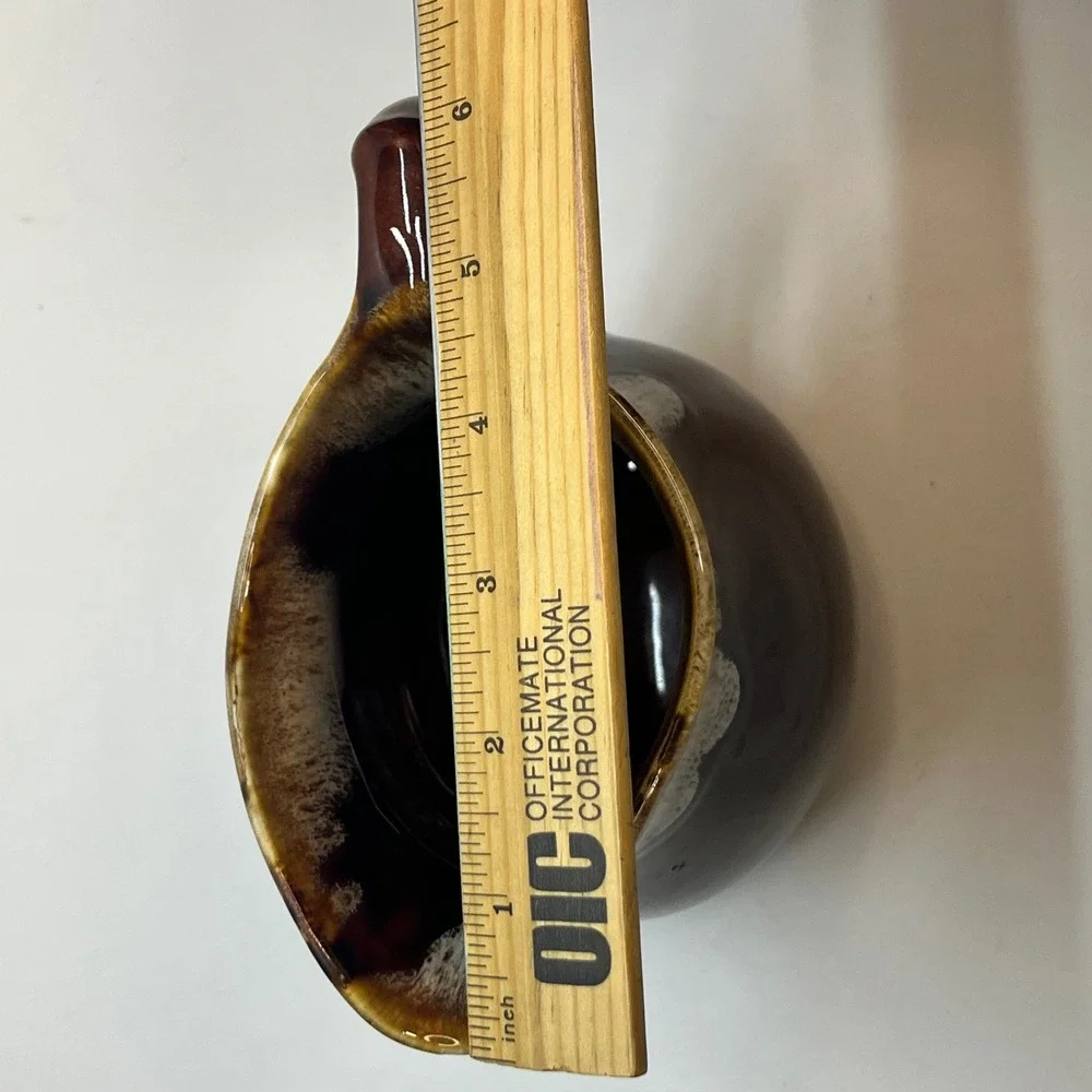 Vintage Hull Art Pottery Brown Drip Glaze‎ Pitcher Ceramic Creamer Jug 6 Inch